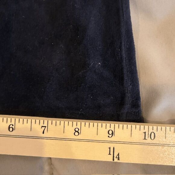 Juicy Couture Classic Velour Del Ray Pants Night Sky Navy Blue Size Medium - Picture 13 of 14